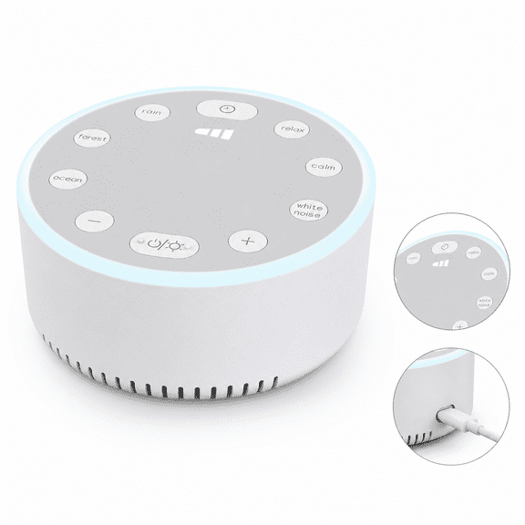 Sleep Therapy White Noise Machine,Soothing Nature Sounds for Baby Kid Adult,Portable Relaxation Wellness Meditation and Naps,Peaceful Rest Sleep Aid,Holiday Gift