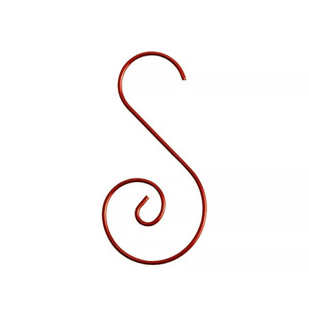 

Metal S-shaped Hooks Spiral Swirl Ornament Hanger Christmas Tree Decoration Accessories Red