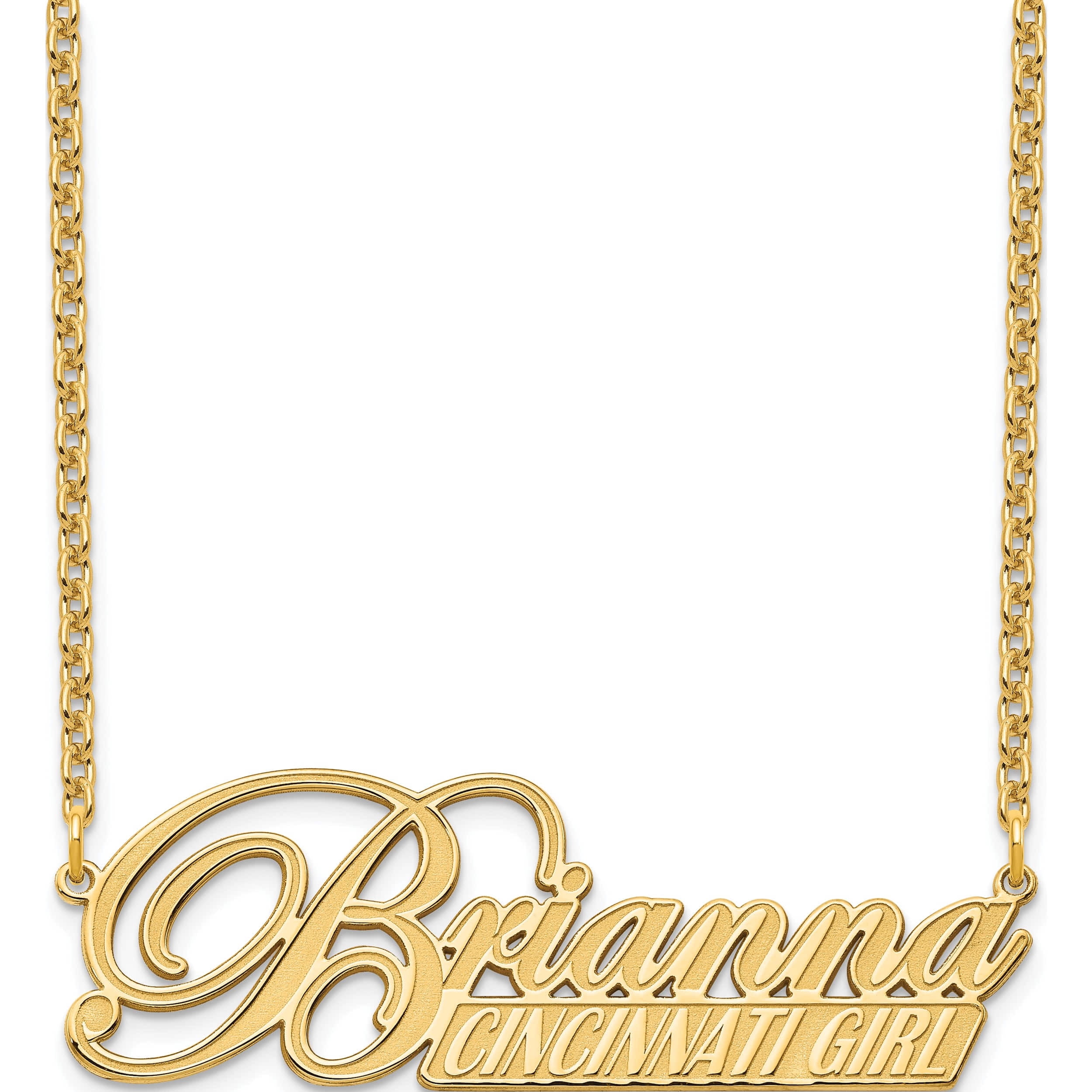 Diamond Cut Nameplate Necklace Special 