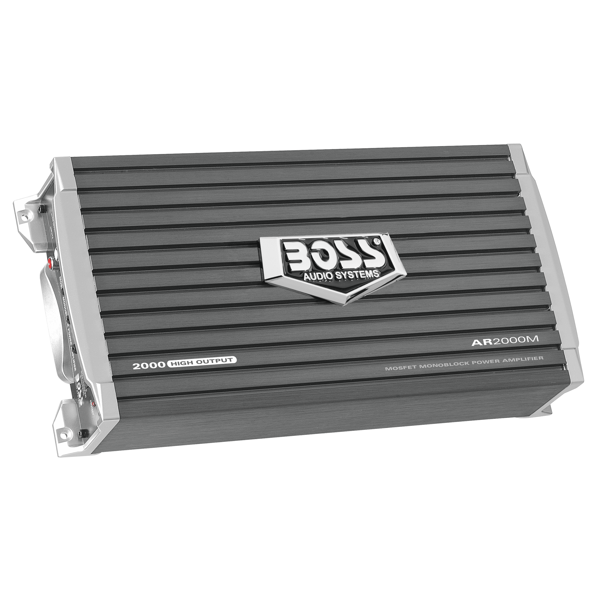 BOSS Audio Systems AR2000M Armor Series Car Amplifier - 2000 High Output, Monoblock, Class A/B, 2/4 Ohm Stable, High/Low Level Inputs, Low-Pass Crossover, Mosfet Power Supply, Stereo