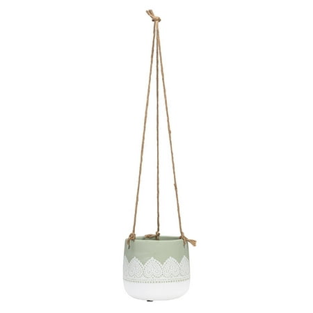 Set of 2 Lace Edge Hanging Planter