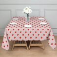 thumbnail image 3 of Red Strawberry Plants Pink Pattern Square Tablecloth,Waterproof Square Table Cover,Wipeable Spillproof Washable Table Cover for Home Kitchen Party Decor 42"X42"(107x107cm), 3 of 6