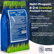 8-2-4 Nutri-Proganic Granular Premium Fertilizer | Nourish Your Garden with Balanced Nutrients for Thriving Plants - Ideal for Lush Greenery & Abundant Blooms - For all Plants (10lbs)