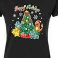 thumbnail image 3 of Pokémon - Christmas Celebration Group - Juniors Fitted Graphic T-Shirt, 3 of 5