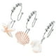 thumbnail image 4 of Naiovety Juego de ganchos colgantes con forma de concha de estrella de mar, juego de ganchos colgantes de acero inoxidable, juego de ganchos dobles para Juegos de accesorios de baño Numero 3 Naiovety HA025013-03, 4 of 6