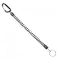 thumbnail image 2 of Hebilla antipérdida para colgar cuerdas, correa de conexión con mosquetón flexible negra de 90 cm, 2 of 8