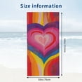 thumbnail image 3 of Rainbow Retro Heart Printed Microfiber Sand Free Pool Towel Lightweight Oversized Quick Dry Absorbent Compact Travel Must Have for The Swimming Summer Cruise Ship Essentials, 3 of 8