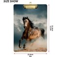 thumbnail image 2 of FMSHPON Horse Clipboard Hardboard Wood Nursing Clip Board and Pull for Standard A4 Letter 13x9 inches, 2 of 5