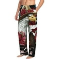 thumbnail image 6 of Sigee Eagle With Hat And Roses print Men's Pajama Pants Lounge Sleep Bottoms with Elastic Waistband and Pockets-Medium, 6 of 6