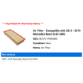thumbnail image 2 of Air Filter - Compatible with 2013 - 2019 Mercedes-Benz SL63 AMG 2014 2015 2016 2017 2018, 2 of 2