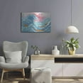 thumbnail image 6 of Luxe Metal Art 'The Great Teal Wave' by Porter Hastings, 24"x16", 6 of 7