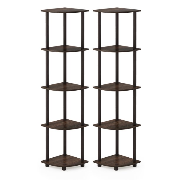 Furinno TurnNTube 5 Tier Corner Display Rack Multipurpose Shelving