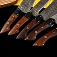 thumbnail image 3 of Knife Set Chef Kitchen Damascus steel Knives custom Handmade cleaver Boning x223, 3 of 5