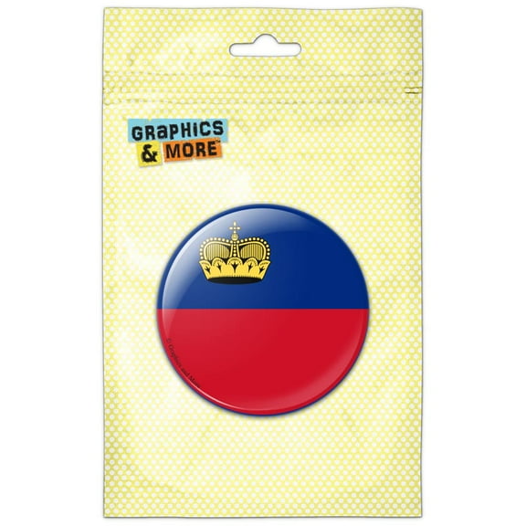 Liechtenstein National Country Flag Pinback Button Pin Badge