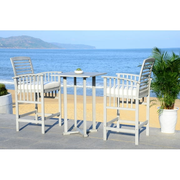 Safavieh Pate 3 Piece Outdoor Bistro Set w/ Cushion and Accent Pillow