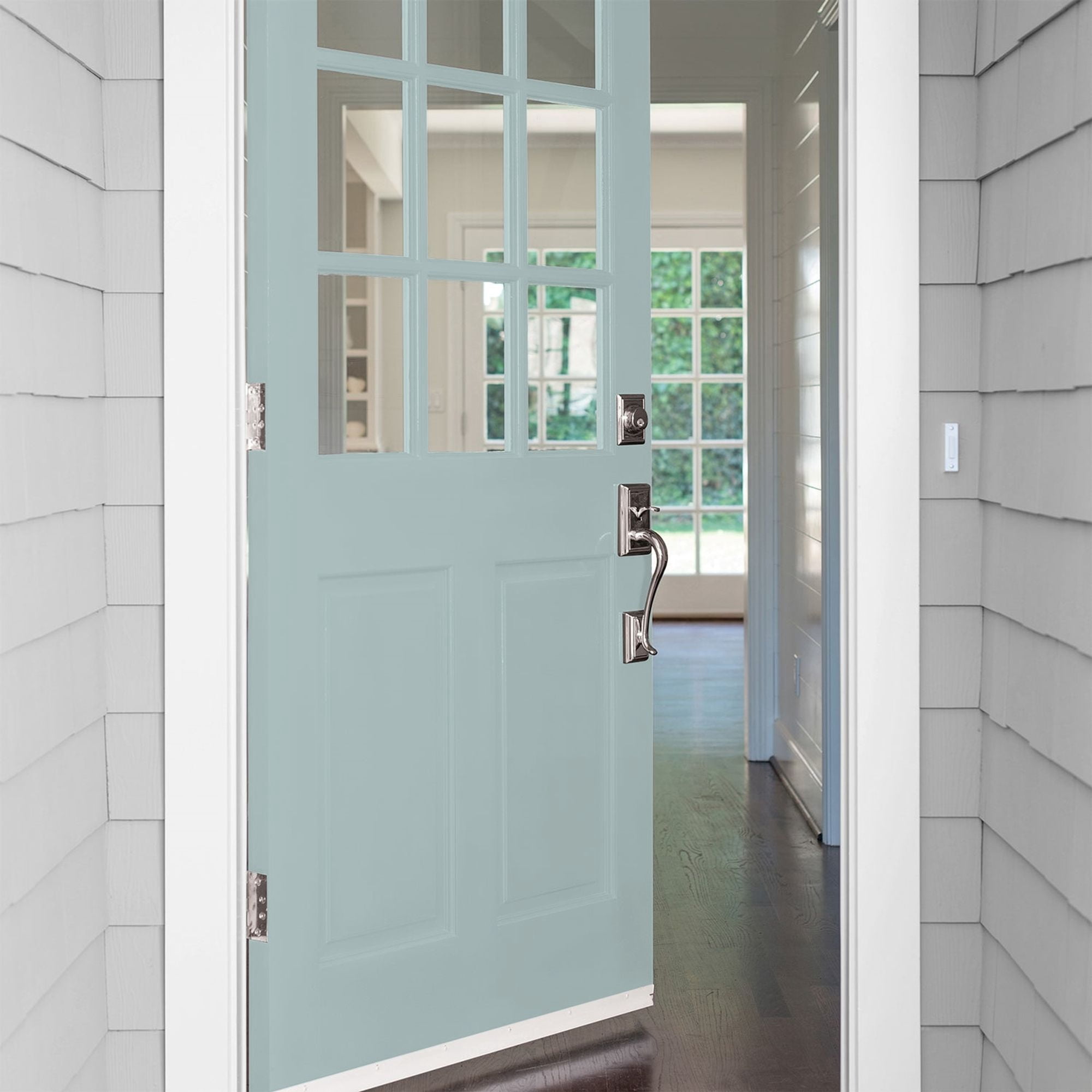 Glidden High Endurance Plus Blue Willow Satin Exterior Paint and Primer, 1 Quart