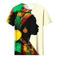 thumbnail image 4 of Sakmal Tshirts Shirts for women Dolman Short Sleeve African Plus Size Graphic Tees T-Shirts Womens Tops Dressy Casual, 4 of 5