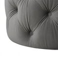 thumbnail image 5 of Posh Living Michalina Modern Velvet Round Ottoman in Gray, 5 of 7