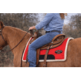 thumbnail image 5 of Horse 28"x30" Western Contoured Faux Fur Padded Saddle Pad Red 39143RD, 5 of 5