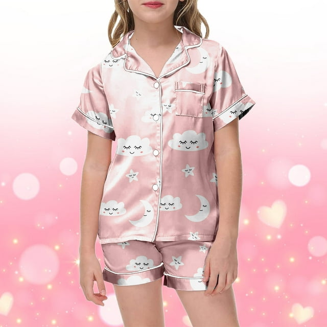 Ensemble de Tenue d'Intérieur Stylée pour Filles Pyjama Quotidien Confortable pour Enfants