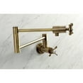 thumbnail image 3 of Kingston Brass KS4103BEX Essex Two-Handle 1-Hole Wall Mount Pot Filler Faucet in Antique Brass, 3 of 8