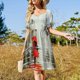 thumbnail image 4 of Vestido de manga corta con estampado de acuarela sobre bosques de pinos Vestido para niñas vestidos sueltos elegantes para mujer Vestido, 4 of 7