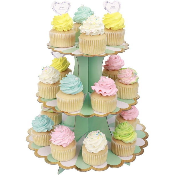 CHIKEN 3 Tier Cardboard Cupcake Stand Cupcake Stand for Baby Shower