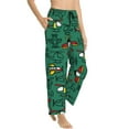 thumbnail image 2 of Disketp Cartoon Air Transportation Print Women'S Comfy Pajama Pants Casual Drawstring Palazzo Lounge Wide Leg Pants, 2 of 9
