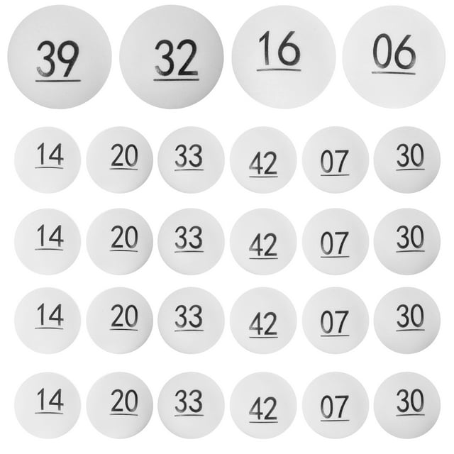 White Reusable PP Material Lottery Balls for Decoration with Clear Numbers and Durable Design 50 Pieces