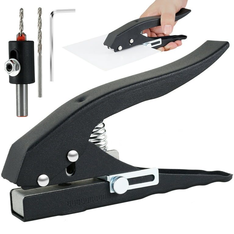MLfire Single Hole Punch 5/16inch-8mm Heavy Duty Hole Puncher Hole Edge  Banding Punching Plier Handheld Paper Hole Punch with Limiter for Paper  Cards Photos Plastic Cardboard 