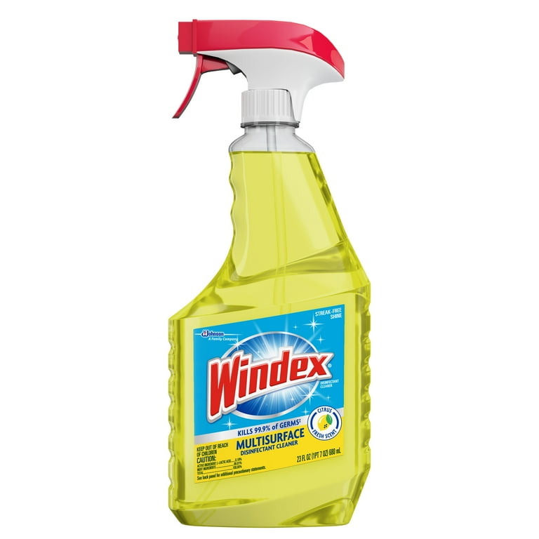 Windex Multi-Surface Disinfectant Cleaner Trigger Bottle, Citrus