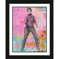 thumbnail image 2 of Stephen Chambers 19x24 Black Ornate Wood Framed With Double Matting Wall Art Titled - Elvis Circles 2, 2 of 6