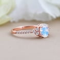 thumbnail image 4 of Moonstone simulated Diamond Ring, Bridal Engagement Ring, Rainbow Ring, Natural Moon Gemstone Ring, rainbow moonstone Wedding Ring, Anniversary Gifts for Women, 4 of 4