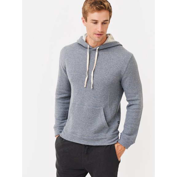 RAILS Men's Long Sleeve Smith Pullover Hoodie, Blue Barley Stripe XL