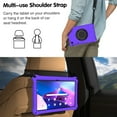 thumbnail image 2 of Kids Friendly Rugged Case for Lenovo Tab M10 Plus (3rd Gen) 10.6" 2022, Heat Dissipation Multi-viewing Angle Stand, 360 Degree Rotation Shock-Absorbing Drop Protection Shoulder Strap, Purple, 2 of 10