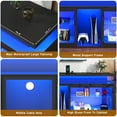 thumbnail image 6 of ChVans Modern LED TV Stand for TVs up to 80" with Adjustable LED Lights/Outlet, High Gloss Entertainment Center with Open Shelves Storage, Media Console TV Stands for Living Room, Game room, Bedroom, 6 of 7