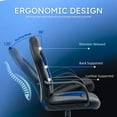thumbnail image 5 of Snugway Ergonomic Gaming Chair - Adjustable Swivel Computer Desk Chair with PU Leather,Blue, 5 of 8