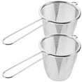 thumbnail image 2 of Miangastore 2pcs Stainless Steel Filter Infuser Handle Design Tea Leaf Colander Chinese Tea Accessory, 2 of 9