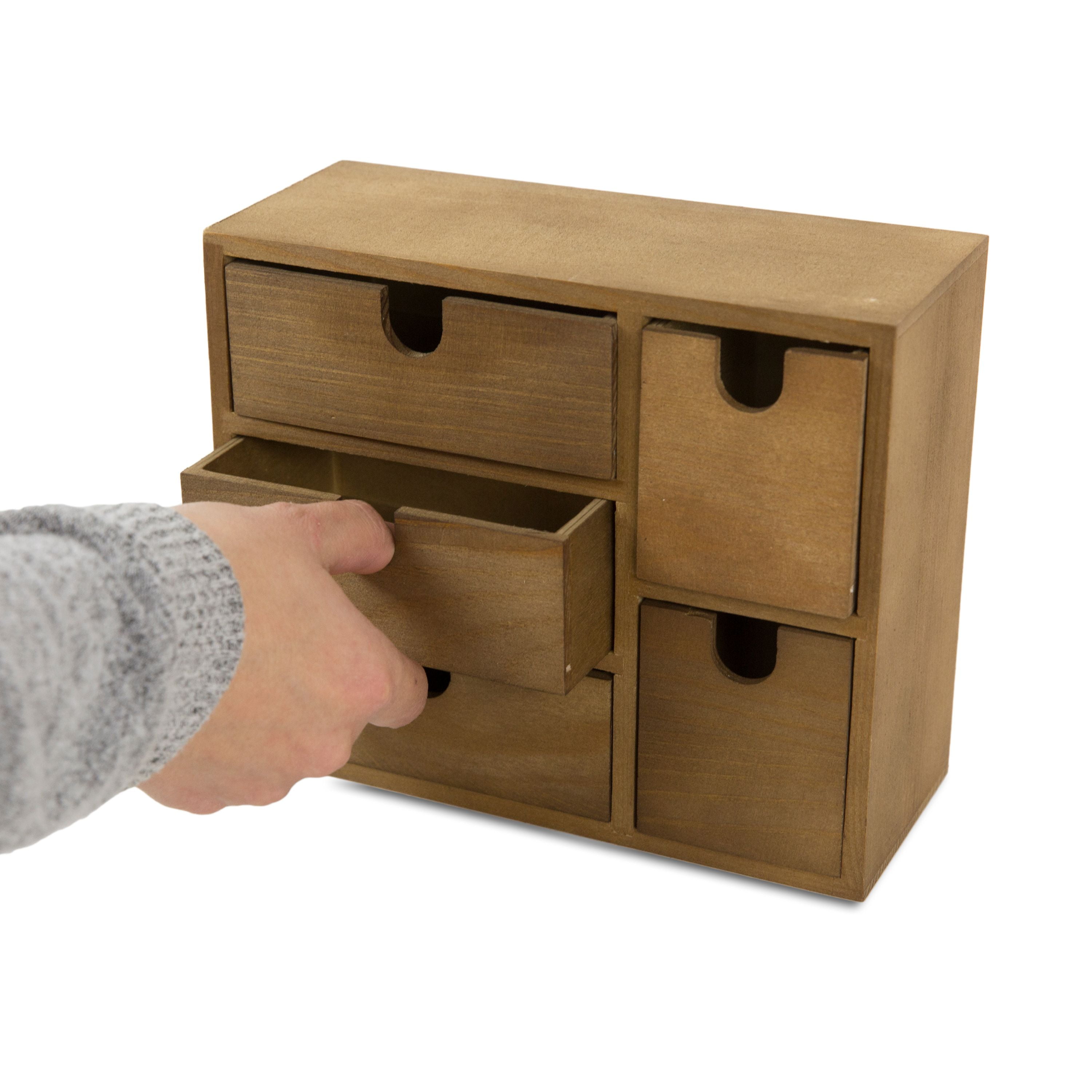 Small Multi Purpose Desktop Organizer Caddy With 5 Drawers Storage
