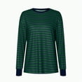 thumbnail image 6 of Towmus Womens Oversized Striped Sweatshirt Crewneck Long Sleeve Color Block Pullover Top Casual Y2K Fall Clothes Workout Shirt, 6 of 6