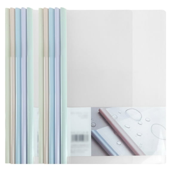 LSLJS Office Supplies Desk Organization 10 Pc A4 Drawbar Clip, Morandi Color Drawbar Clip, Student Folder, Insert Page Clip, Test Paper Report Clip Office Decor