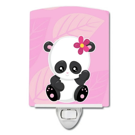 

Caroline s Treasures BB6799CNL Hey Ya ll Panda Ceramic Night Light 6x4x3 multicolor