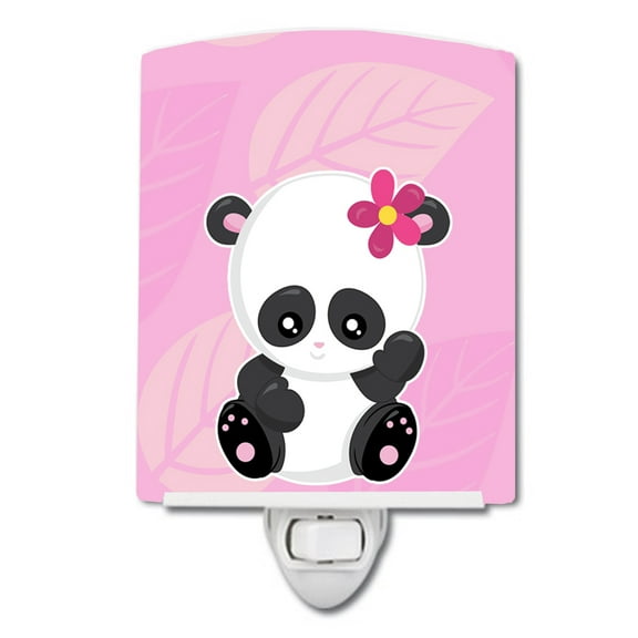 Caroline's Treasures BB6799CNL Hey Ya'll Panda Ceramic Night Light, 6x4x3", multicolor