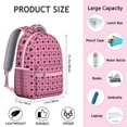 thumbnail image 6 of Pink Pug Puppies Backpack for School,Cute School Bag,Schoolbag with Adjustable Shoulder Straps & Padded Back,15.3"x11"x7.1".﻿, 6 of 6