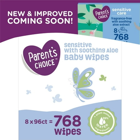 Parent's Choice Sensitive with Soothing Aloe Baby Wipes (Choose Your Count)