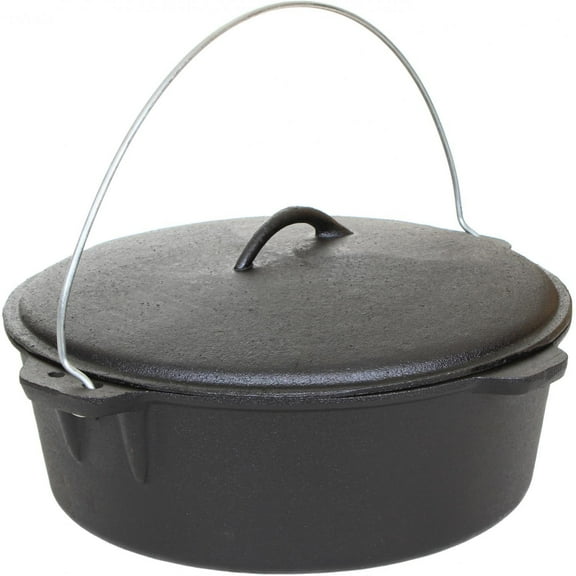Cajun Classic 12-Quart Seasoned Cast Iron Dutch Oven