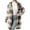 Khaki, variant on CharmCyan Long Sleeve Button Down Plaid Sherpa Fleece Coat for Women Casual Loose Fit Lapel Collar Outerwear Jacket Black L