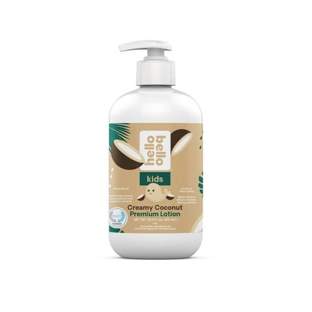 Hello Bello creamy coconut Premium Lotion Vegan and cruelty Free Moisturizing, Dermatologist-Tested & Hypoallergenic for Sensitive Skin, Nourishing & Non-greasy for Babies & Kids 16 Fl Oz