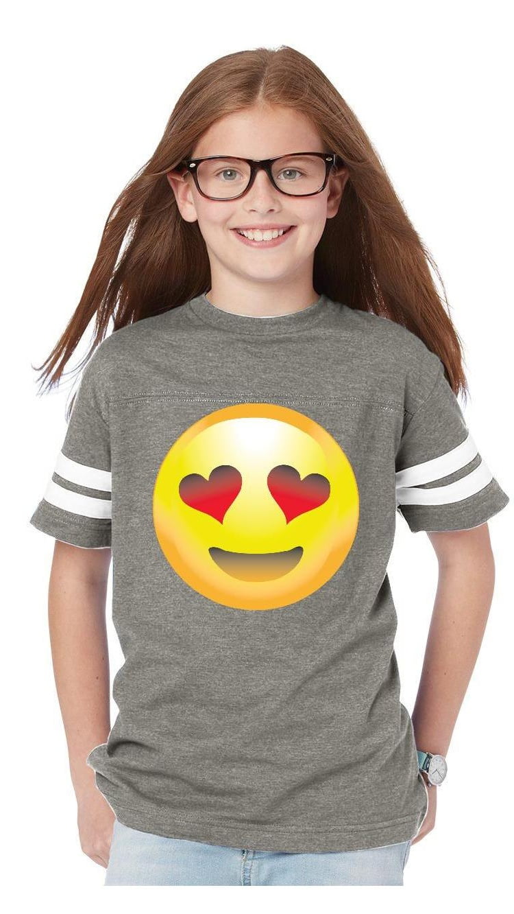 Mom's Favorite - Youth Emoji Smiling Face Heart-Shaped ...