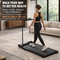 thumbnail image 6 of Alvantor 2.5HP Walking Pad Treadmill, Manual Incline Under Desk Treadmill with Shock Absorption for Small Apartments, Black, 6 of 7